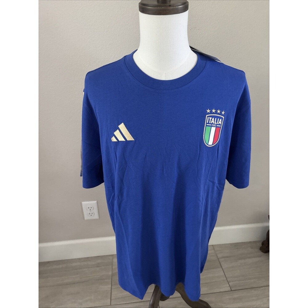 Italy FIGC Italia Adidas 2026 DNA Cotton T-Shirt Tee Soccer Football XL NEW